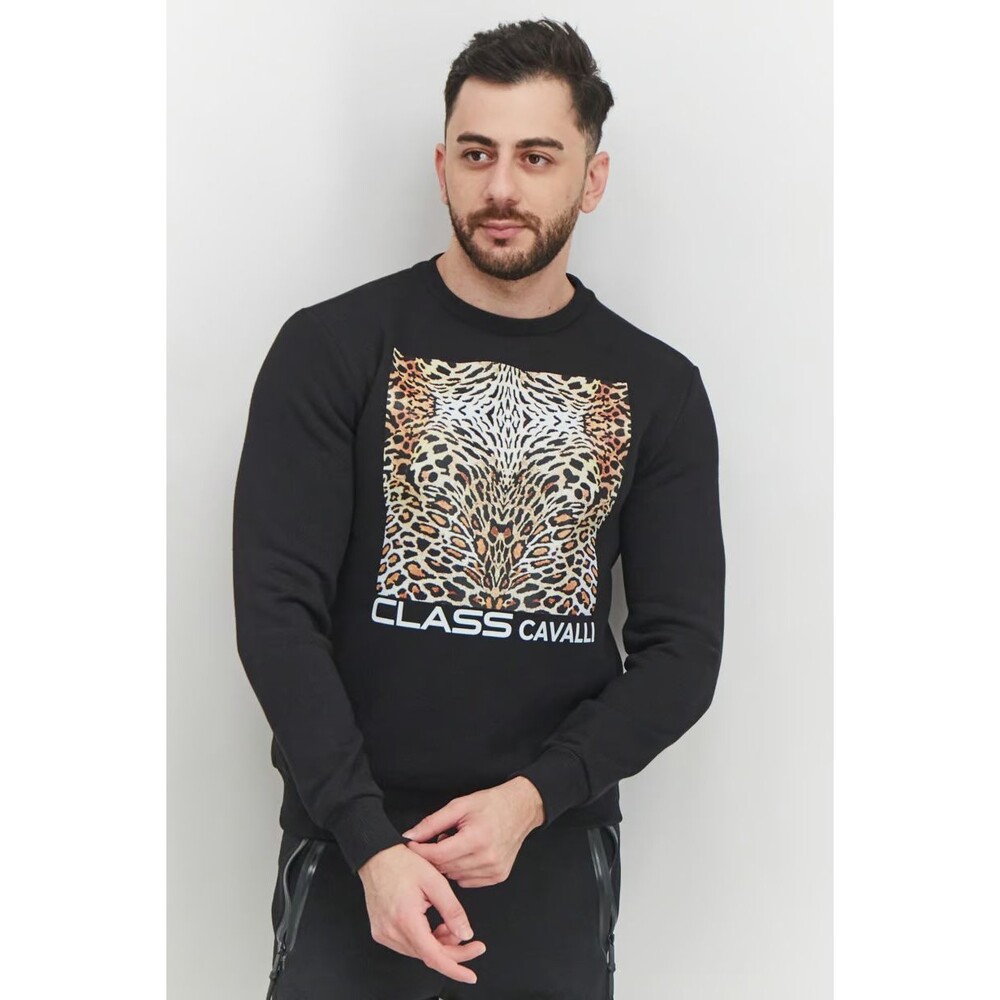NWT Cavalli Class by Roberto Cavalli Leopard Print Hoodie Unisex Small NEW